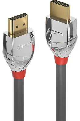 Produktbild von Lindy 37872, 2 m, HDMI Typ A (Standard), HDMI Typ A (Standard), 4096 x 2160 Pixel, 18 Gbit/s, Grau, Silber