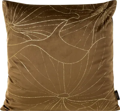 Image de EUROFIRANY | Taie d'oreiller - 45x45 cm - Marron - Velours