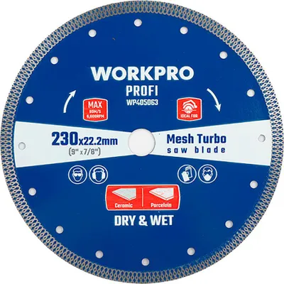 Obrázek produktu pro Řezací kotouč, diamantový, s nekonečným zubem, profesionální, ø125 x 22,2 x 10 mm