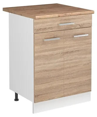Zdjęcie produktu dla Szafka pod zlew Vicco R-Line Sonoma/Biały 60 cm blat roboczy Dąb Goldkraft, Model 73029