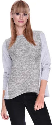 Produktbild von Damen Pullover Strick Pulli 2 Farbig, S/M; Grau