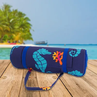 Zdjęcie produktu dla Leżak plażowy w rolce SEA HORSE niebieski