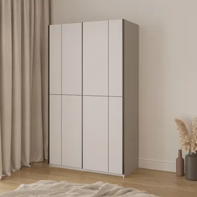 Produktbild von Masseno Schiebetürenschrank LUBERO 120/210/60 cm 3-türig Schlafzimmer Schrank Kleiderschrank Kaschmir