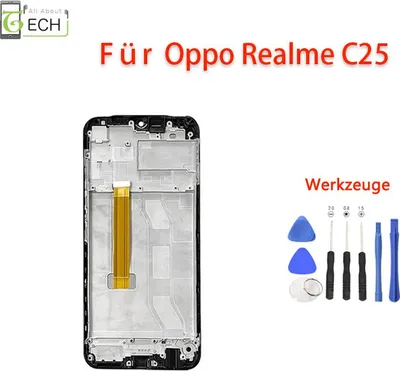 Produktbild von Für Oppo Realme C25 RMX3193 RMX3191 LCD Display mit Rahmen Bildschirm