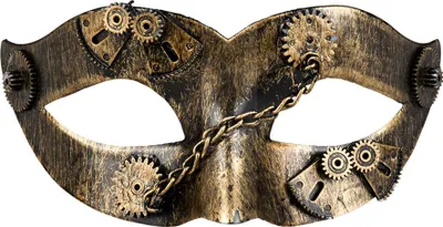 Produktbild von Glänzende Steampunk-Augenmaske gold - Einheitsgröße