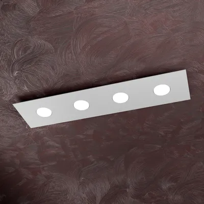 Produktbild von Toplight Area rechteckige Deckenleuchte mit 4 Lichtern und GX53-Fassung, graue Struktur, modernes Design 80x20x3cm