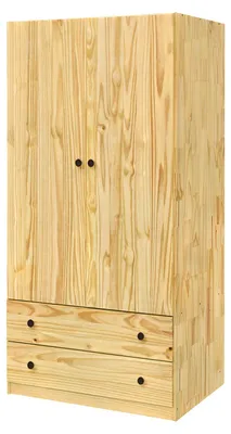 Obrázok produktu pre Skriňa s 2 zásuvkami, lakovaný povrch, kovové úchytky