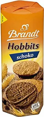 Obrázek produktu pro Brandt Hobbits čokoládové ovesné sušenky s mléčnou čokoládou 265g