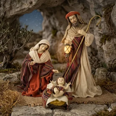 Immagine prodotto di Meravigliose statuette da travestimento Sacra Famiglia 3 pezzi, ca. 40 cm, K 117-01
