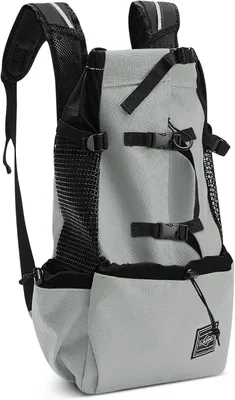 Obrázok produktu pre Prenosný batoh pre psov – prepravný batoh pre domáce zvieratá – bezpečná preprava – priedušná sieťovina – 36 x 28 x 6 cm
