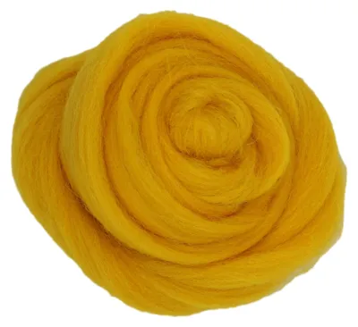 Produktbild von Filzwolle 20gr. Wolle (Wolle) / Märchenwolle zum Trockenfilzen und Nassfilzen Sonnenblumengelb