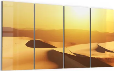 Produktbild von DEQORI Glasbild Echtglas 4x30x60 cm 'Goldene Stille' Wandbilder XXL groß