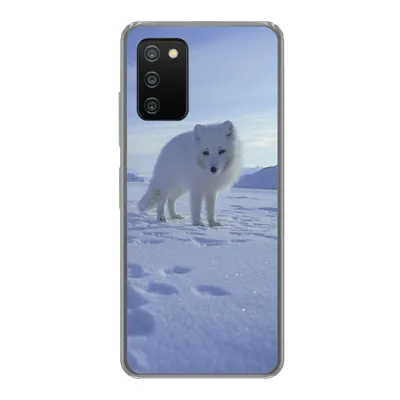 Produktbild von MuchoWow® Handyhülle Schutzhülle Hülle für Samsung Galaxy A03s Fuchs - Schnee - Berge Silikon Softcase Handy Hülle - Schutz