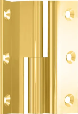 Produktbild von Möbelband Kröpfung D, Zylinderkopf links, 50x33 mm, Messing poliert