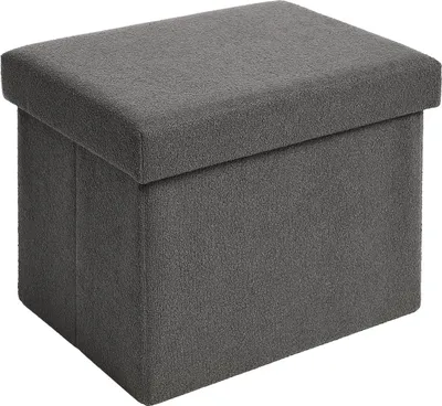 Zdjęcie produktu dla Ławka Blumtal z miejscem do przechowywania - ławka skrzyniowa z miejscem do przechowywania 41x31x31 - mała ławka skrzyniowa z miejscem do przechowywania antracytowa