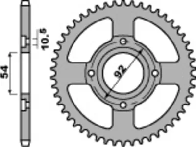 Produktbild von PBR Standard Stahlritzel hinten 835 - 428