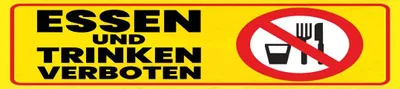 Produktbild von vianmo Blechschild 46x10 cm Essen und Trinken Verboten