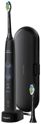 Zdjęcie produktu dla Philips ProtectiveClean 5100 HX6850/47 Soniczna szczoteczka do zębów, Dorosły, Soniczna szczoteczka do zębów, Codzienna pielęgnacja, Głębokie czyszczenie, Pielęgnacja dziąseł, Wybielający, 62000 ruchów na minutę, Czarny, Szary, 2 min