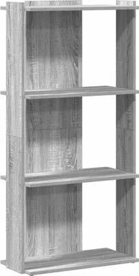 Obrázok produktu pre vidaXL Regál na knihy 3 police Grey Sonoma 60x30x120 cm Materiál na báze dreva