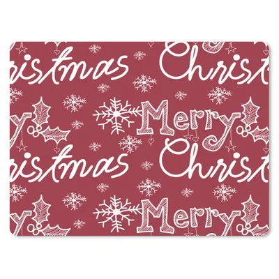 Produktbild von MuchoWow® Mauspad Mousepad Muster - Schnee - Weihnachten - Zitate 23x19 cm - Mousepads - Maus Mat - Pad - Mausunterlage - Schreibtischunterlage - Mauspad
