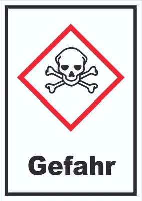 Produktbild von Schild akut toxisch Gefahr Toxizität Totenkopf hochkant A4 (210x297mm)
