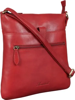 Produktbild von Benthill Umhängetasche Damen Leder - Shopper aus Rindsleder - Handtasche mit Reißverschluss - Schultertasche / Bag Beutel - Ledertasche