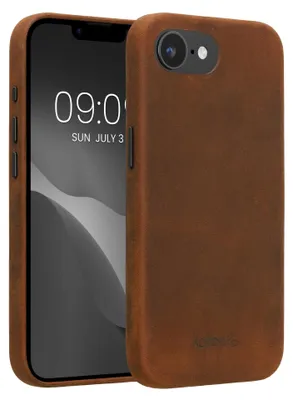 Produktbild von Hüllen für Apple iPhone 17 / 16 - Echtes Leder, Braun