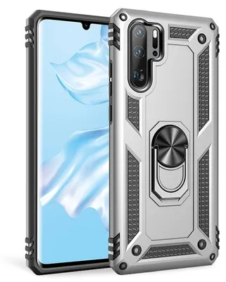 Obrázok produktu pre NALIA Ring puzdro na mobilný telefón pre Huawei P30 Pro, 360° ochrana Puzdro Cover Bumper Silver