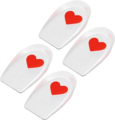 Produktbild von 4Stk. Silikon Ferse Stütztellerpads Liebe Muster 40-46 rot