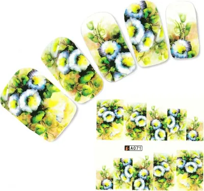 Produktbild von Tattoo Nail Blumen Blätter Aufkleber Nagel Sticker