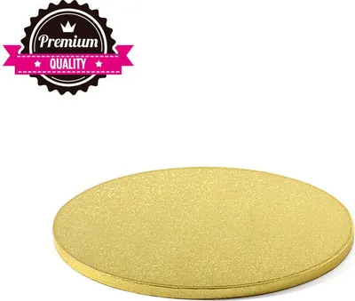 Obrázek produktu pro Zlatá podložka pod dort 25cm síla 1,2cm