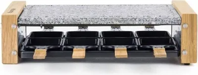Obrázek produktu pro Gril na raclette HKoeNIG WOD8, 8 osob, kamenný gril, 1200 W, dřevěný design