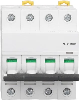 Image de Disjoncteur automatique 400 V, 50/60 Hz, 4 pôles, montage sur rail DIN, protection contre les surcharges