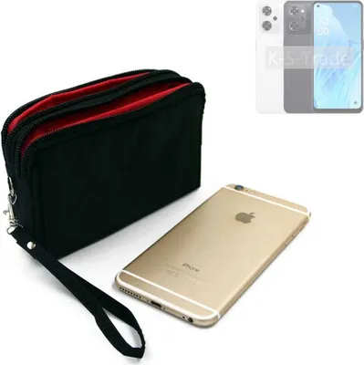 Produktbild von K-S-Trade Schutz Hülle Handy Hülle kompatibel mit Oppo Reno9 A Gürteltasche Travelbag Handytasche mit Zusatzfächern, schwarz