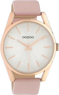 Produktbild von Oozoo Armbanduhr pink Leder Timepieces Damen Analog-Quarzuhr UOC10221