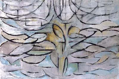 Zdjęcie produktu dla Piet Mondrian Art Print Obraz - Kwitnąca jabłoń, 1912 (120 x 180 cm)