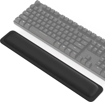 Zdjęcie produktu dla Klawiatura pod nadgarstek 43 x 8,5 cm z pianki z pamięcią kształtu, antypoślizgowa, zapobiegająca problemom z pochewką ścięgna