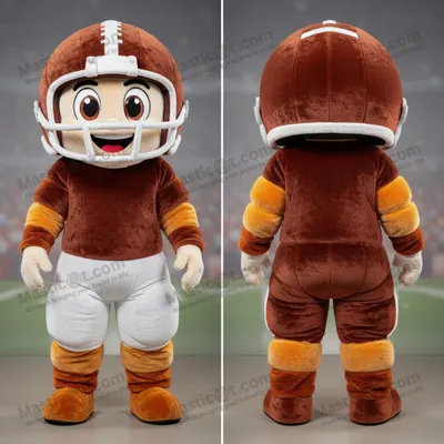 Produktbild von Navy-Velours MASTICOT American-Football-Helm-Maskottchen mit breiten Schultern