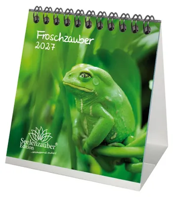 Produktbild von Froschzauber Frösche Tischkalender 10x10cm für 2027 Frosch - Seelenzauber