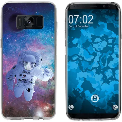 Produktbild von PhoneNatic Case kompatibel mit Samsung Galaxy S8 Silikon-Hülle Space Catronaut M5