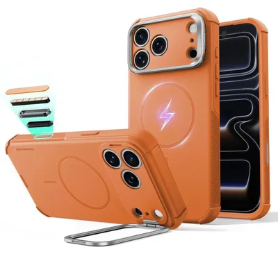 Obrázok produktu pre ESR CYBER TOUGH, držiak s magnetickým uchytením MagSafe, puzdro pre iPhone 17 Pro / 18 Pro, oranžová farba