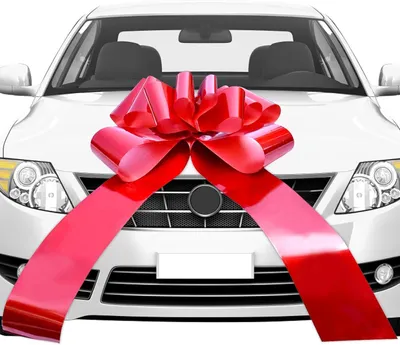 Produktbild von XL Geschenkband für Auto, 30 Zoll, Glänzend Rot, Wasserdicht, Festdekoration