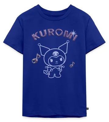 Produktbild von Spreadshirt Kuromi Outline Mit Chrome Schriftzug Kinder Premium T-Shirt, 122/128 (6 Jahre), Royalblau