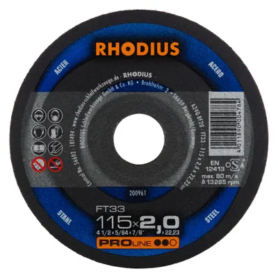 Produktbild von Rhodius Trennscheibe FT 33 115x2,0x22,23mm Stahl Proline - 200961