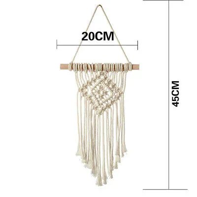 Obrázek produktu pro Macramé Wall Hanging Boho Chic Curtain Woven Tassel Tapestry Knitted Decoration