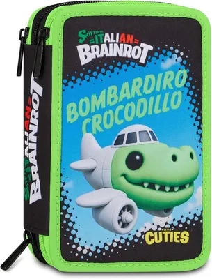 Obrázek produktu pro Astuccio 3 Zip Skifidol Brainrot Bombardiro Crocodillo