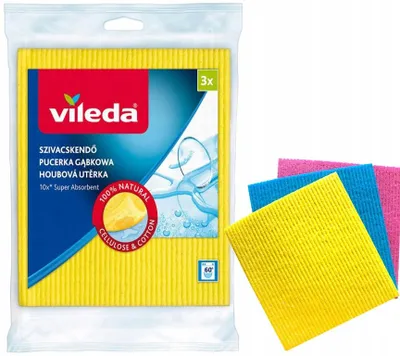 Produktbild von Vileda Universal Schwammtuch 3 Stück Hohe Saugfähigkeit