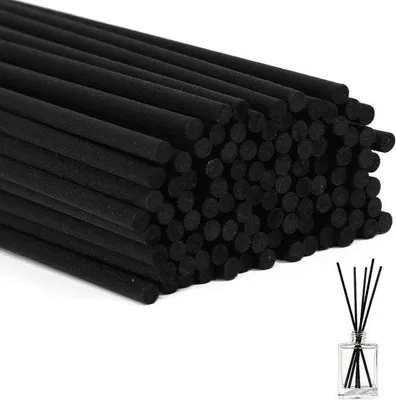 Produktbild von Geuroliesticks 40 cm - Schwarze Schilfstäbchen - Für Diffuser mit ätherischen Ölen - Ideal für Aromatherapie