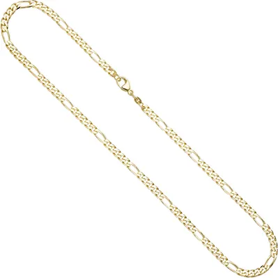Produktbild von 4,4mm Figarokette Kette Halskette Collier aus 585 Gold Gelbgold 45cm Goldkette