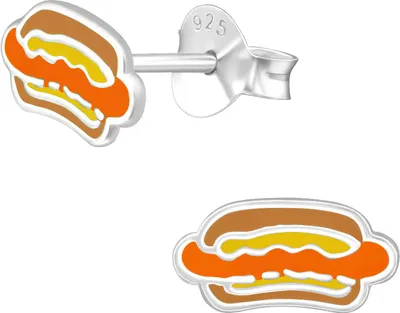 Produktbild von Ohrstecker 925 Sterling Silber mit Hot Dog